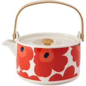 マリメッコ ウニッコ（Unikko）ティーポット 700ml レッド【食器