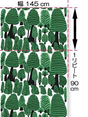 マリメッコ（marimekko）生地（ファブリック）メトサンヴァキ