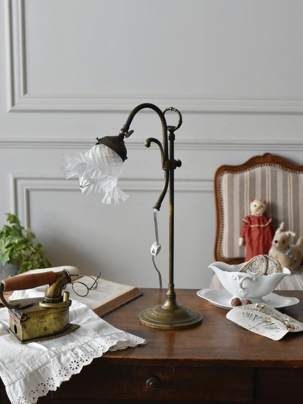 フランスアンティークインテリア デスクランプ フレンチ照明