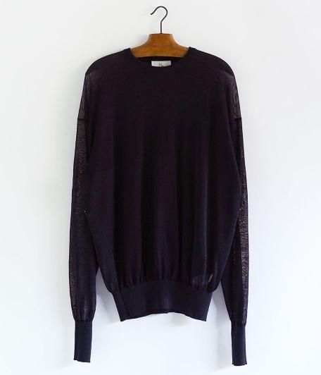 HERILL Ramie High gauge crewneck [NAVY] - Fresh Service NECESSARY