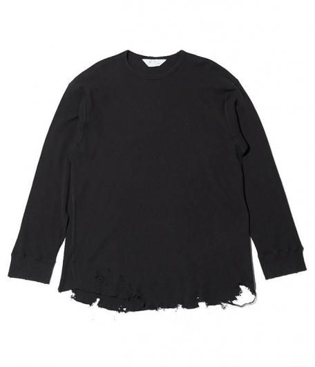 ANCELLM DAMAGE WAFFLE CREW LS [D.BROWN] - Fresh Service NECESSARY