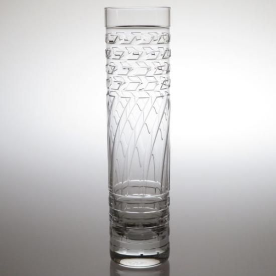 バカラ 花瓶 ○ 一輪挿し フラワーベース 20cm ヴェース ライン カット