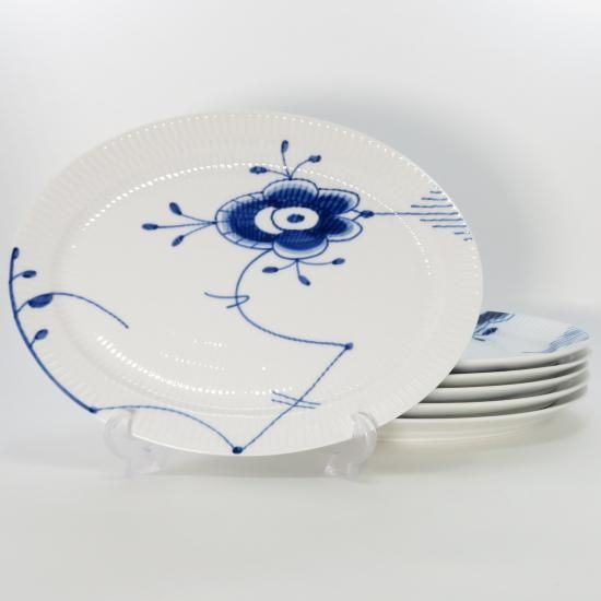 ロイヤルコペンハーゲン プレート□ブルーフルーテッド メガ オーバル