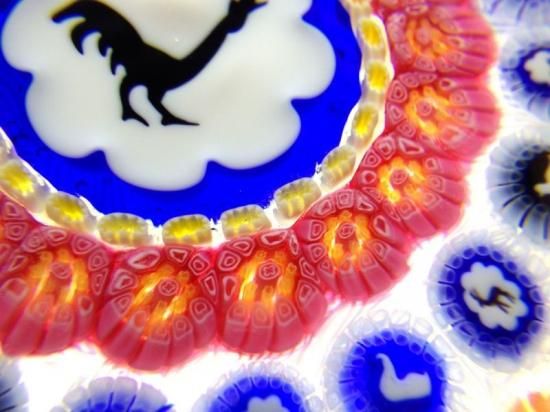 高級ミルフィオリ ペーパーウエイト 綺麗な花模様 オールドバカラ