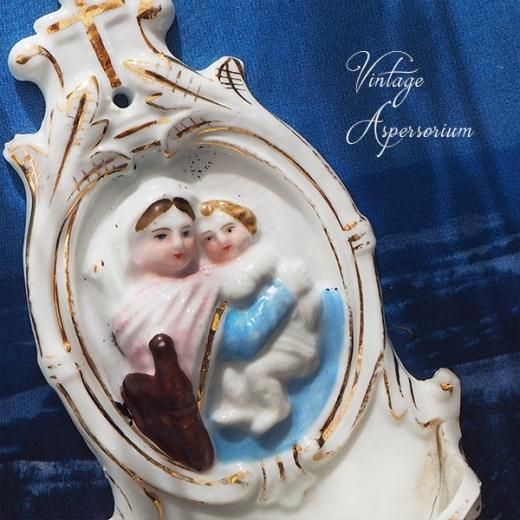 希少 フランス アンティーク 修道女 ブロカン プレート 写真 フォト