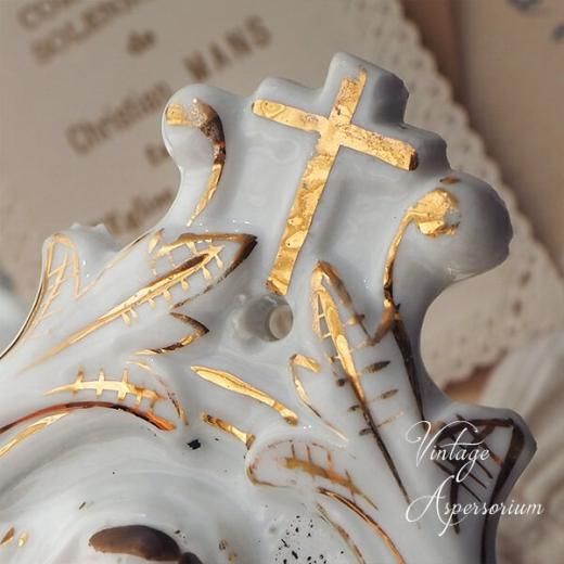 送料無料】フランス 蚤の市より アンティーク 聖水盤 聖母マリア 幼き