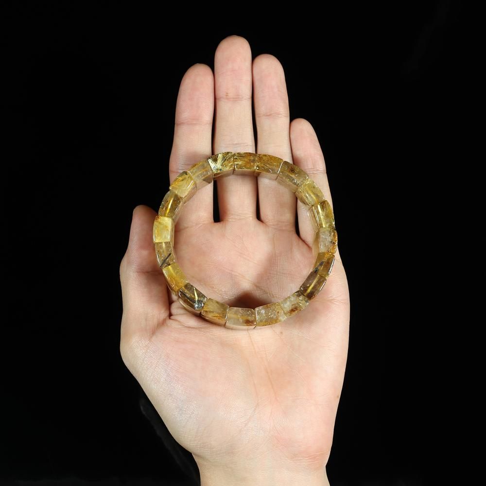 太陽放射タイチンルチルクォーツ 幅20mm～21mm×厚さ7mm～8mmプレート