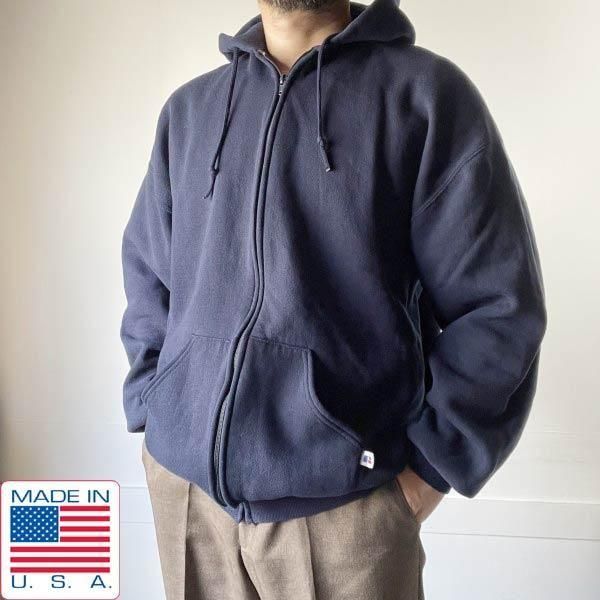 90s USA製 ラッセル スウェット | フルジップ パーカー | XL - 札幌