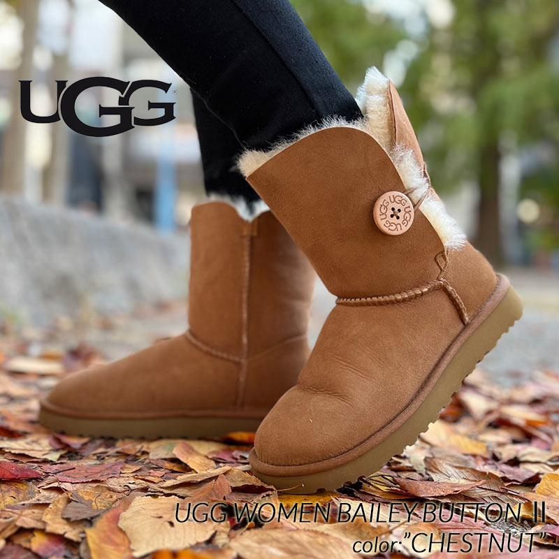 アグUGG☆超美品☆激可愛♡ムートンブーツ ファー付き ベージュ38 24cm