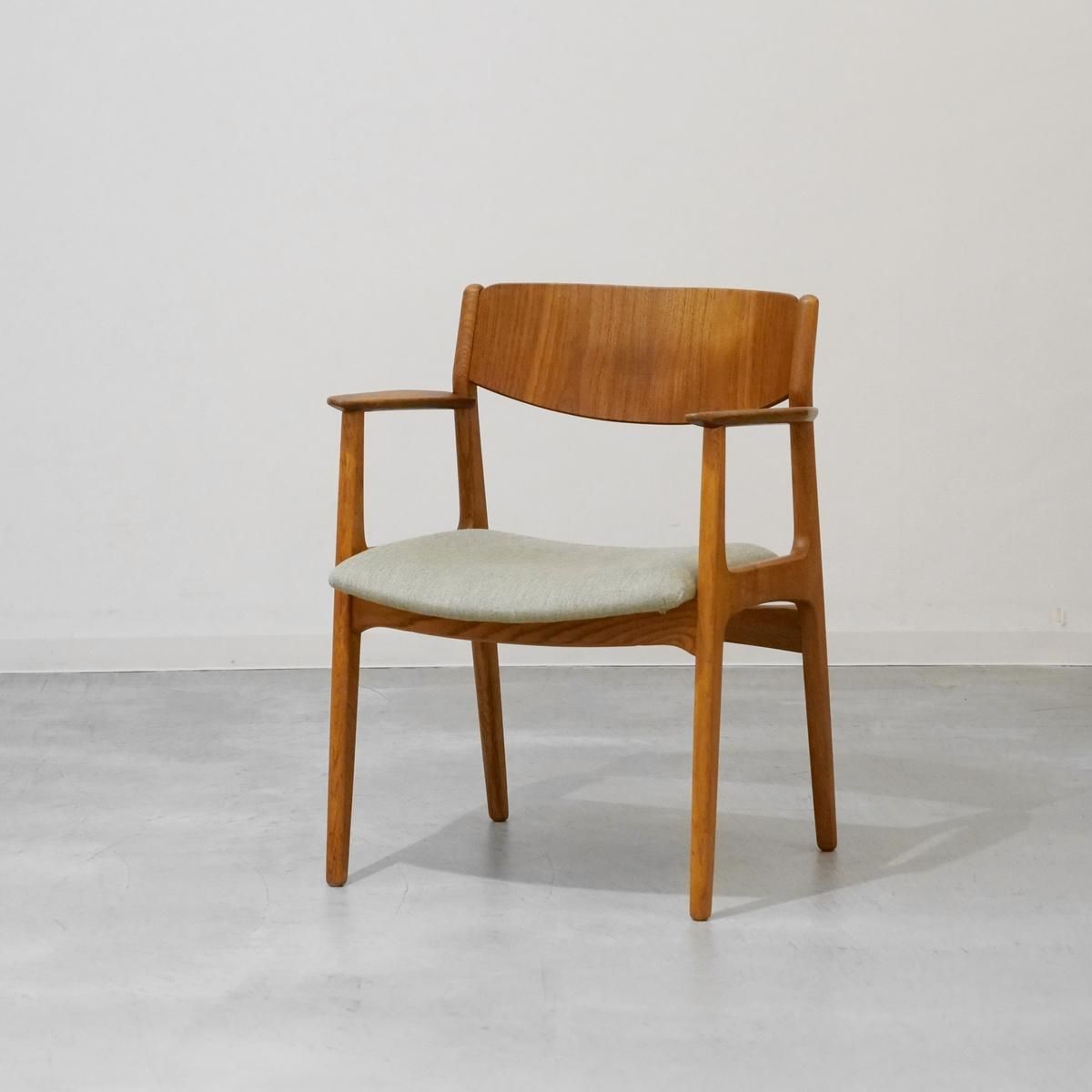 UD17381｜アームチェア（チーク＆オーク）/デンマーク北欧ビンテージ