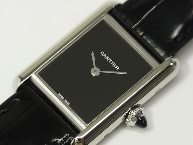 カルティエ タンク マスト ドゥ カルティエ SM クオーツ ブラック Ref