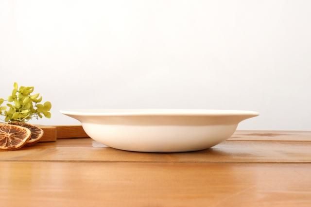 Mizuki×うちるコラボ】｜21cmリム深皿｜ホワイト｜磁器｜波佐見焼｜和