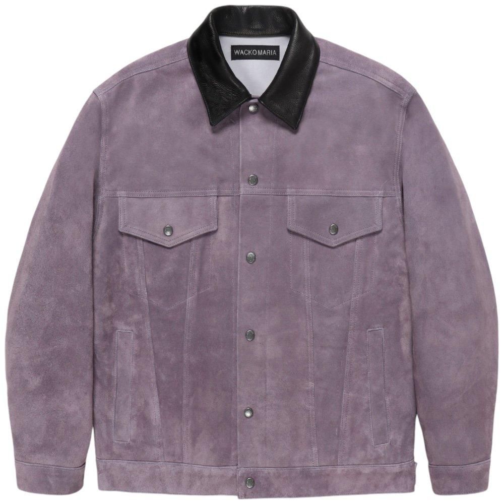WACKO MARIA《ワコマリア》SUEDE LEATHER TRUCKER JACKET (PURPLE