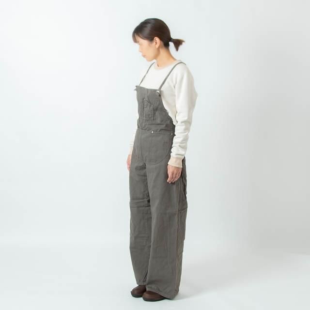 NAPRON ナプロン サロペットエプロン グレー レディース NP-PT21-22A