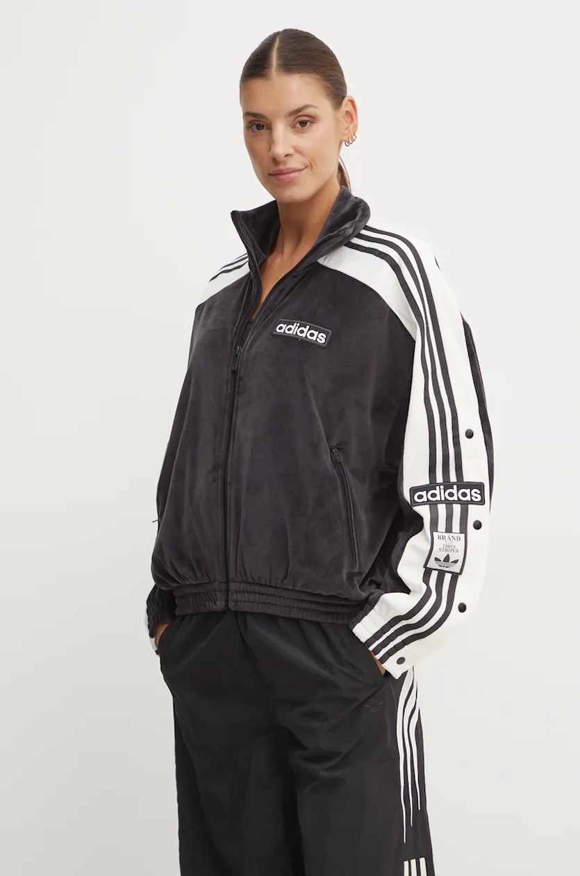 adidas Originals sweatshirt Adibreak Velour Tracktop women's black