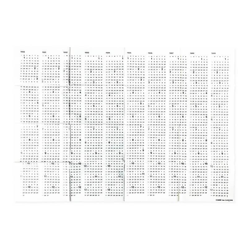 COMME des GARCONS 1990s Calendar+Posterコムデギャルソン 1990年代