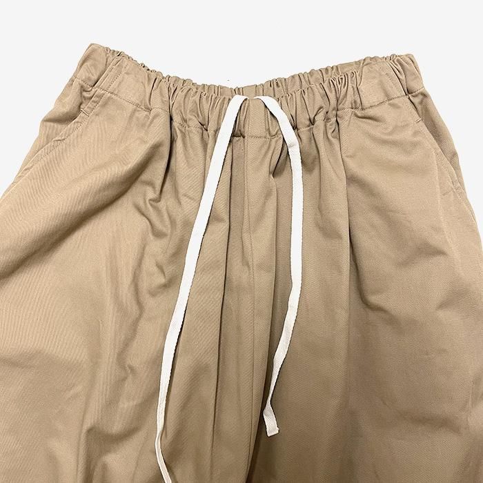 ゴーシュ | カツラギ | ワイドパンツ(8分丈) | ベージュ - Stripe-inc
