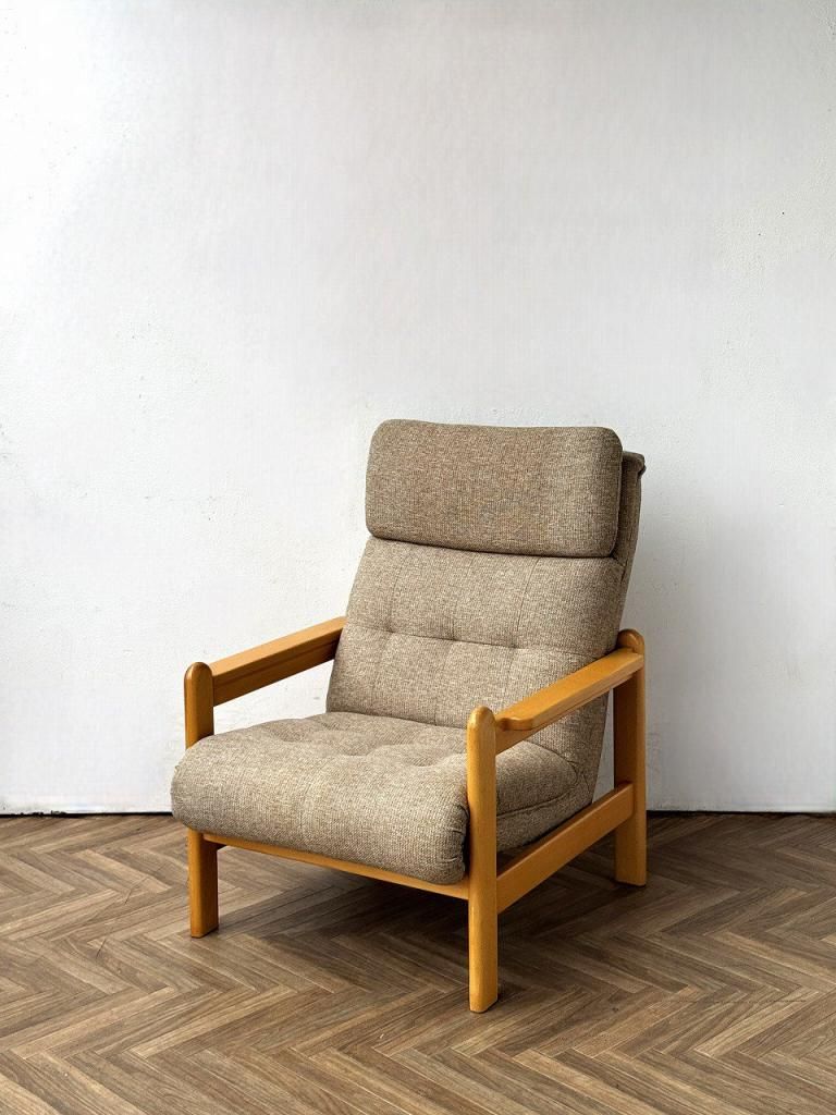 ヴィンテージ ファブリック シングルソファ(複数在庫有り