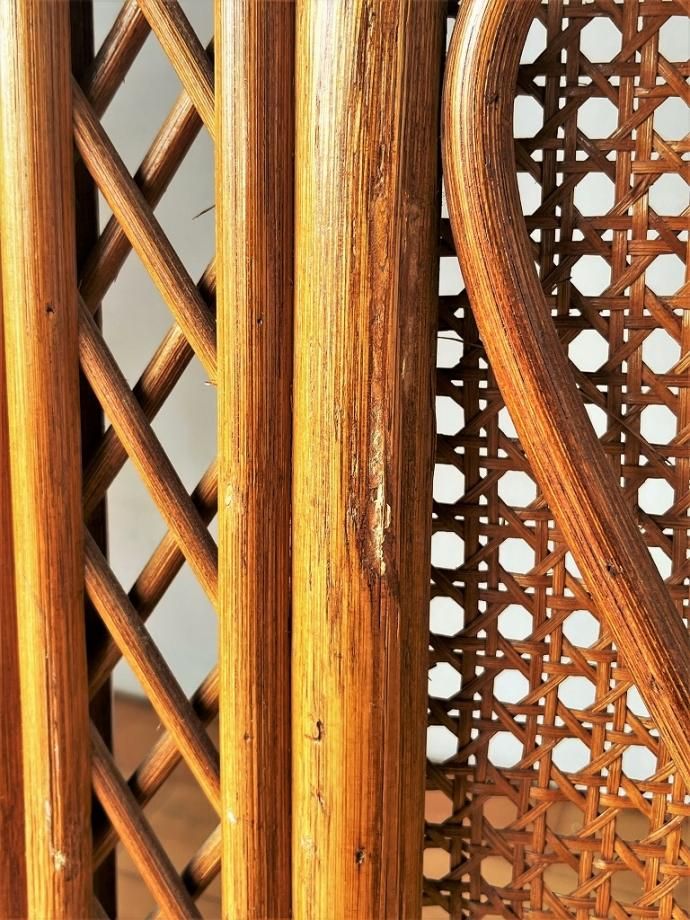 ヴィンテージ ラタン パーテーション - アンティーク、ビンテージの