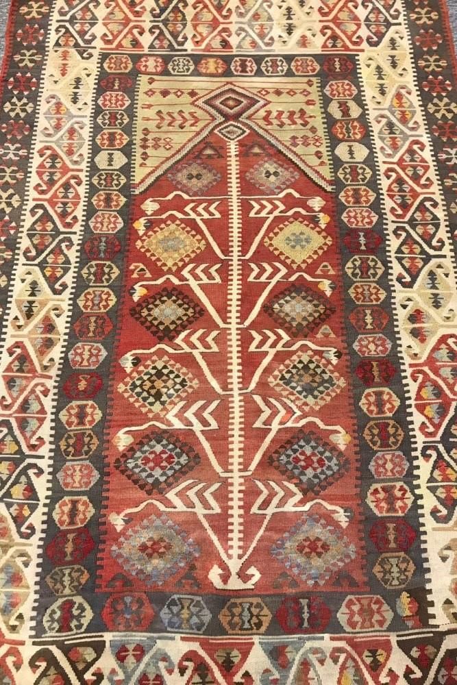 セミアンティークキリム/カイセリ/約154×108cm - 手織り絨毯＆キリム