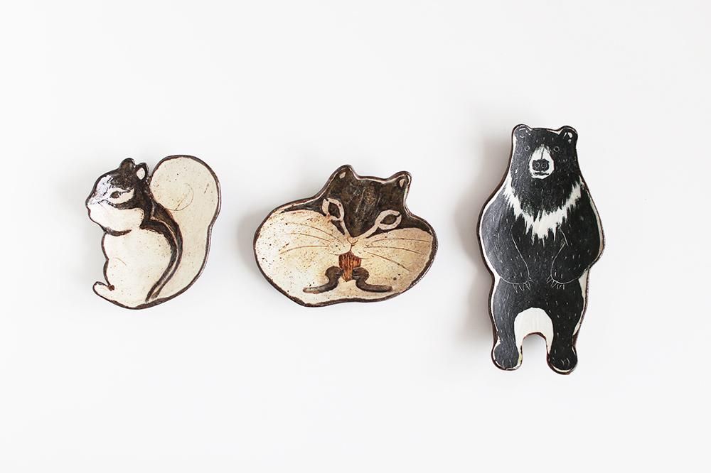 取り扱い終了】矢板緑/リス皿 - BOWKNOT