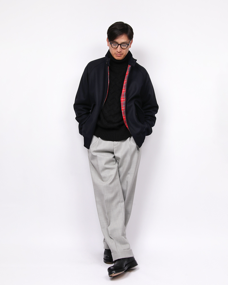 ウールメルトン G9 ハリントンジャケット BRCPS1076｜BARACUTA 正規