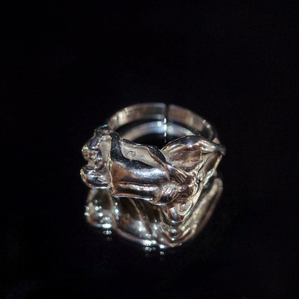 ヴィンテージ エロティックアート SEX リング シルバー925 | end