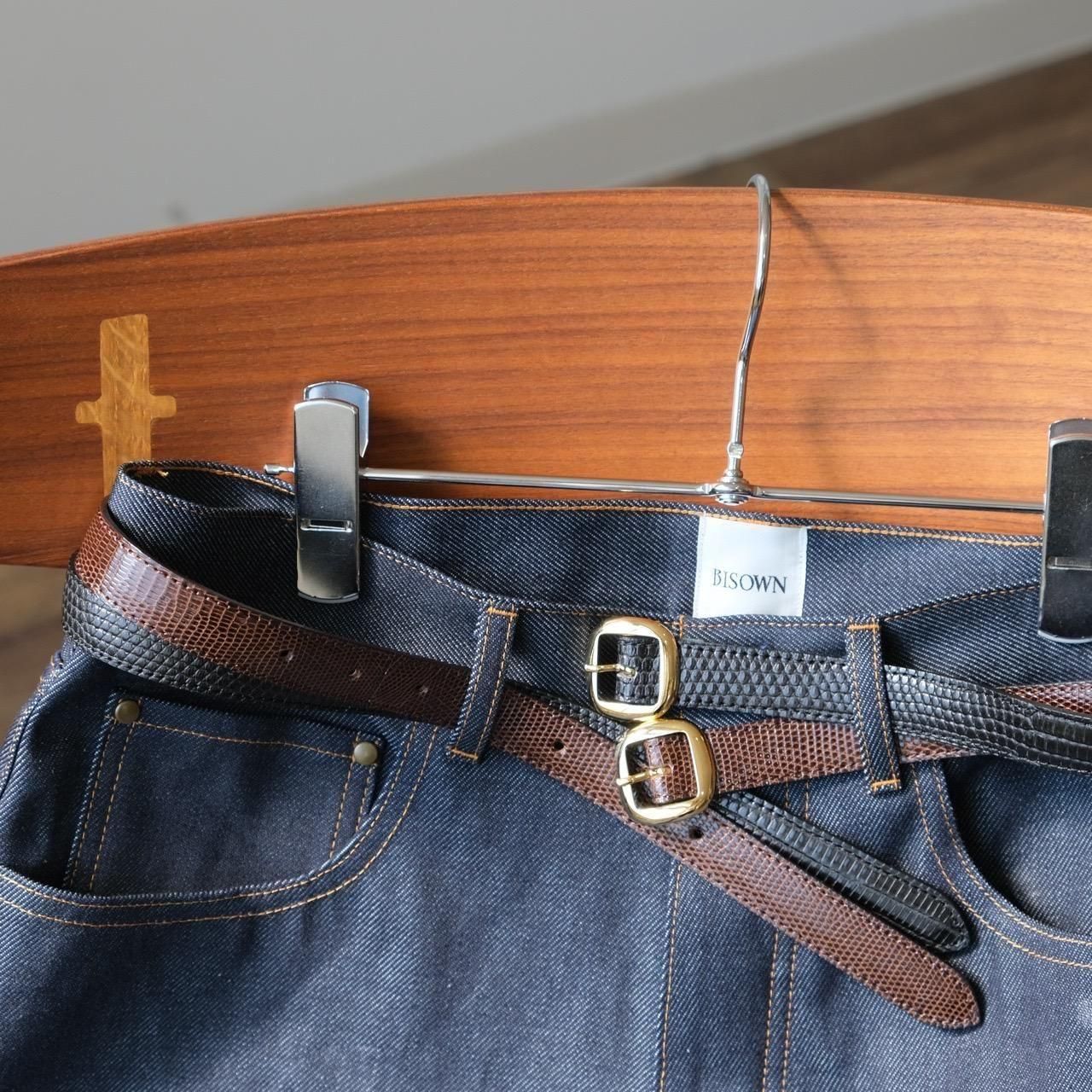 BISOWN(ビソウン) / LIZARD SQUARE BELT(2 colors)