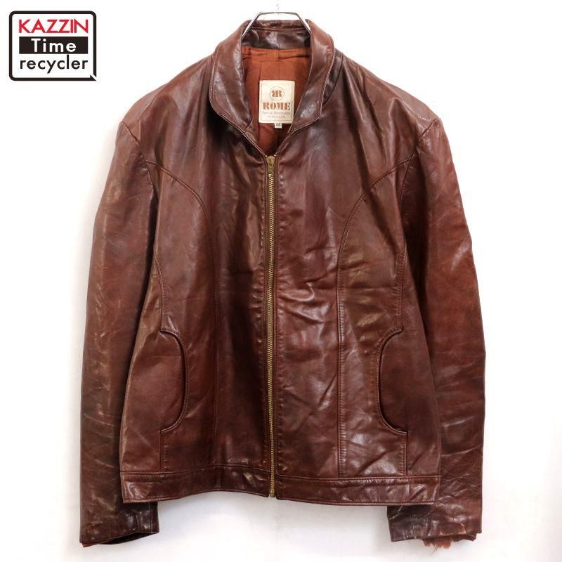 70s vintage スウェード レザージャケット メンズ Lサイズ相当