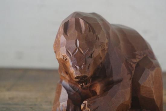 堀井廣治 作 木彫りの熊