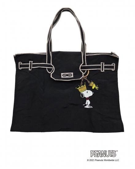 SNOOPY KING / New Classical Eco Bag (L) BLACK - LA COUSETTE