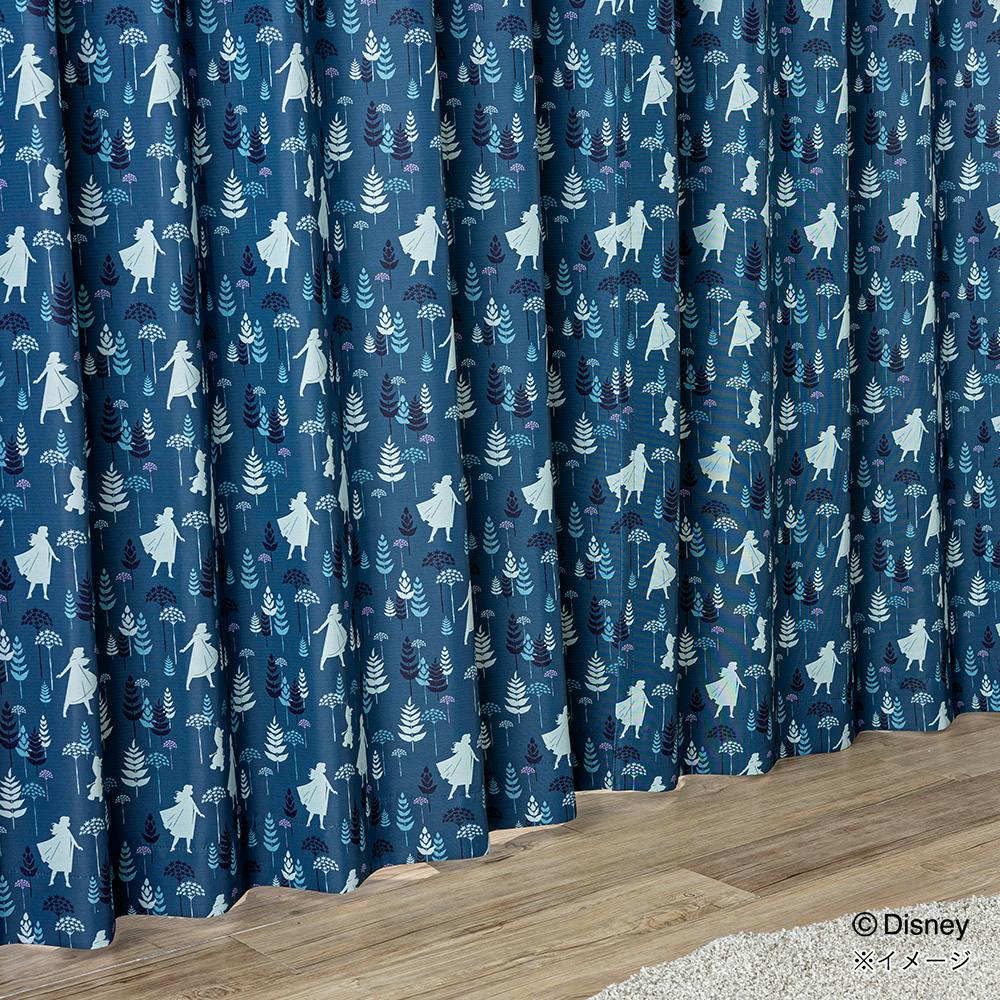 ディズニー カーテン アナ＆エルサ 100×200cm 2枚組 洗濯OK 遮光率