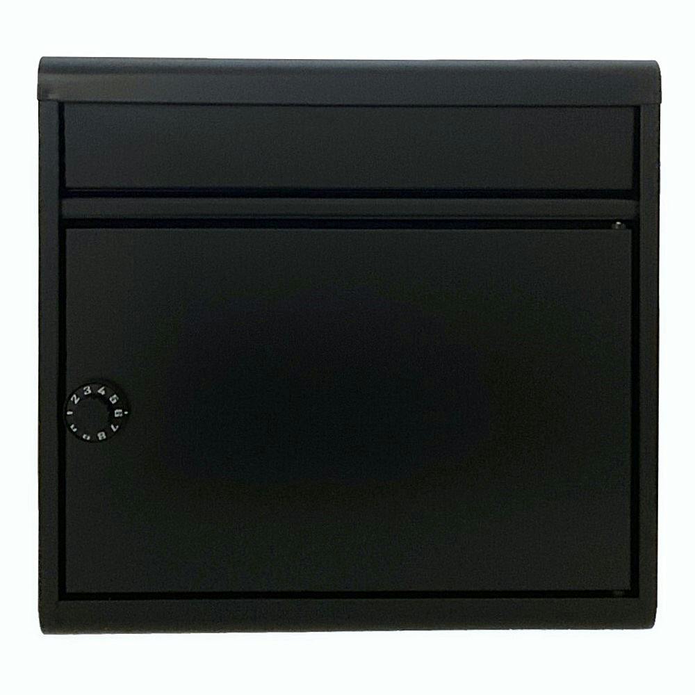 片手で開閉ポスト ダイヤル錠付 マットブラック FH-614DK(MBK) 郵便