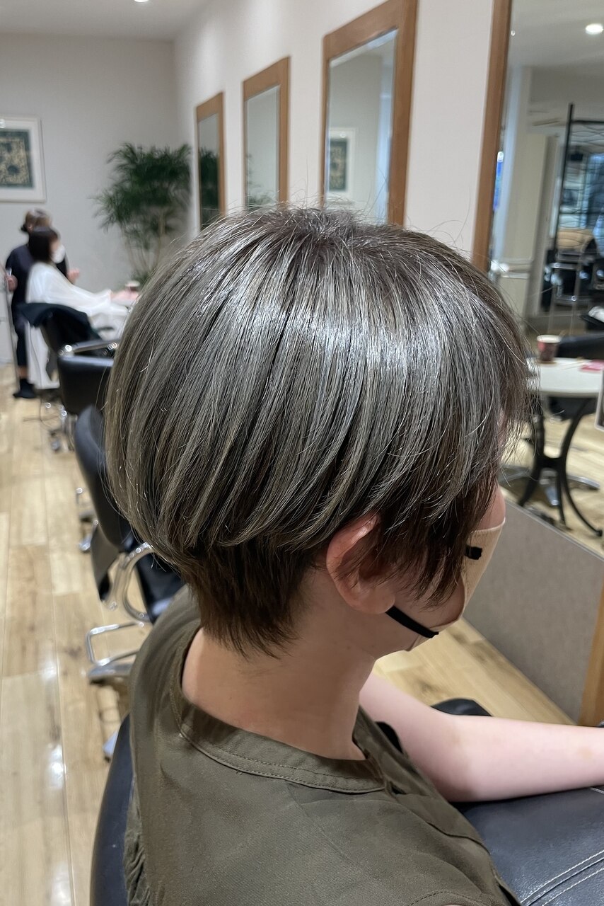 ☆クールシルバー ショートボブ☆：L189787710｜ビエン(bien)のヘア