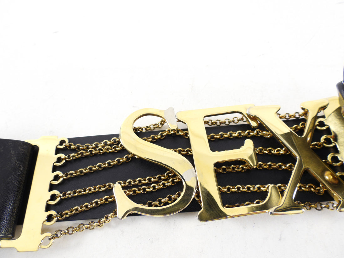 Dolce & Gabbana Spring 2003 Vintage S- E- X- Logo Belt - 90cm / 42