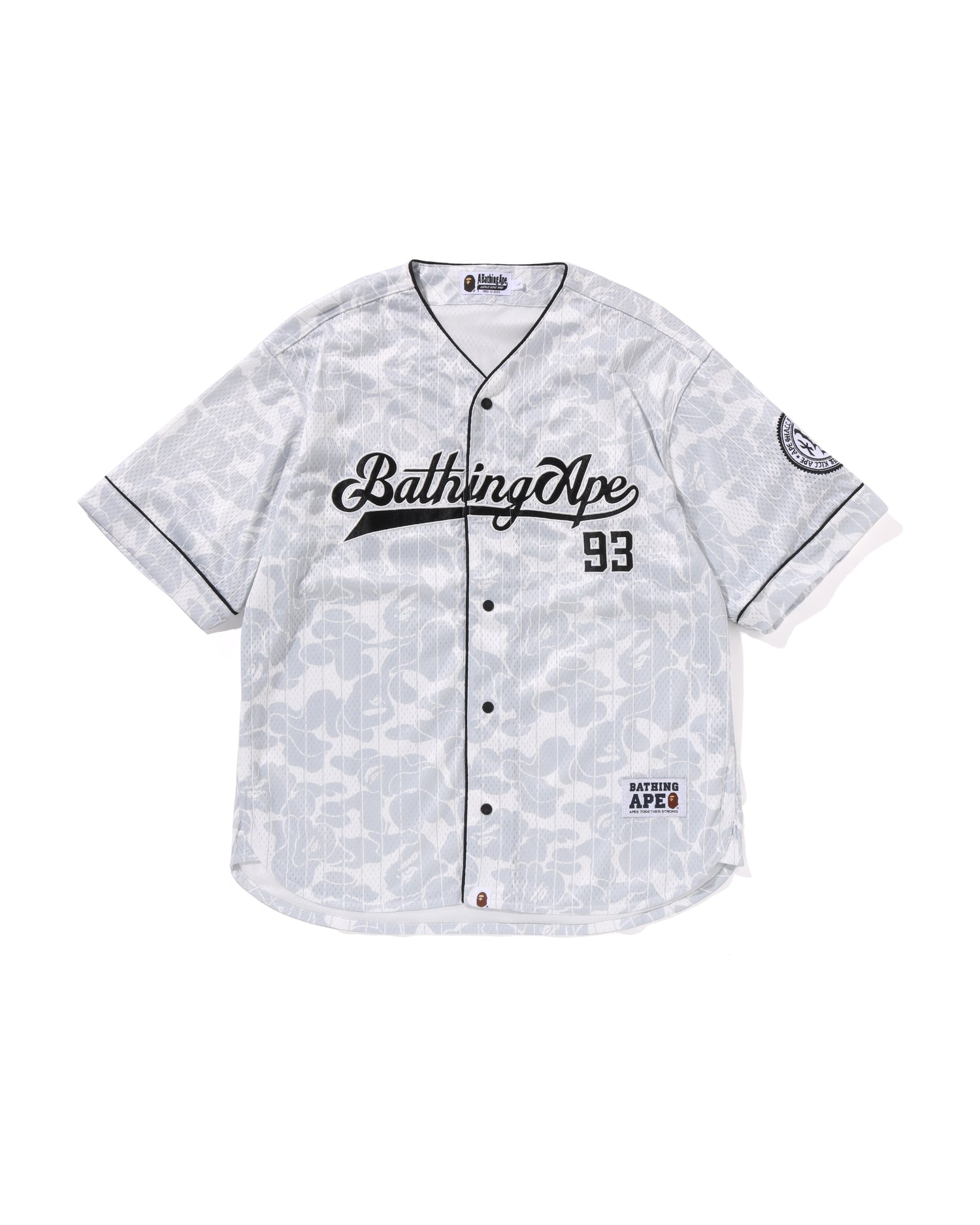 A BATHING APE® Camo Stripe Baseball Shirt | Bape official website