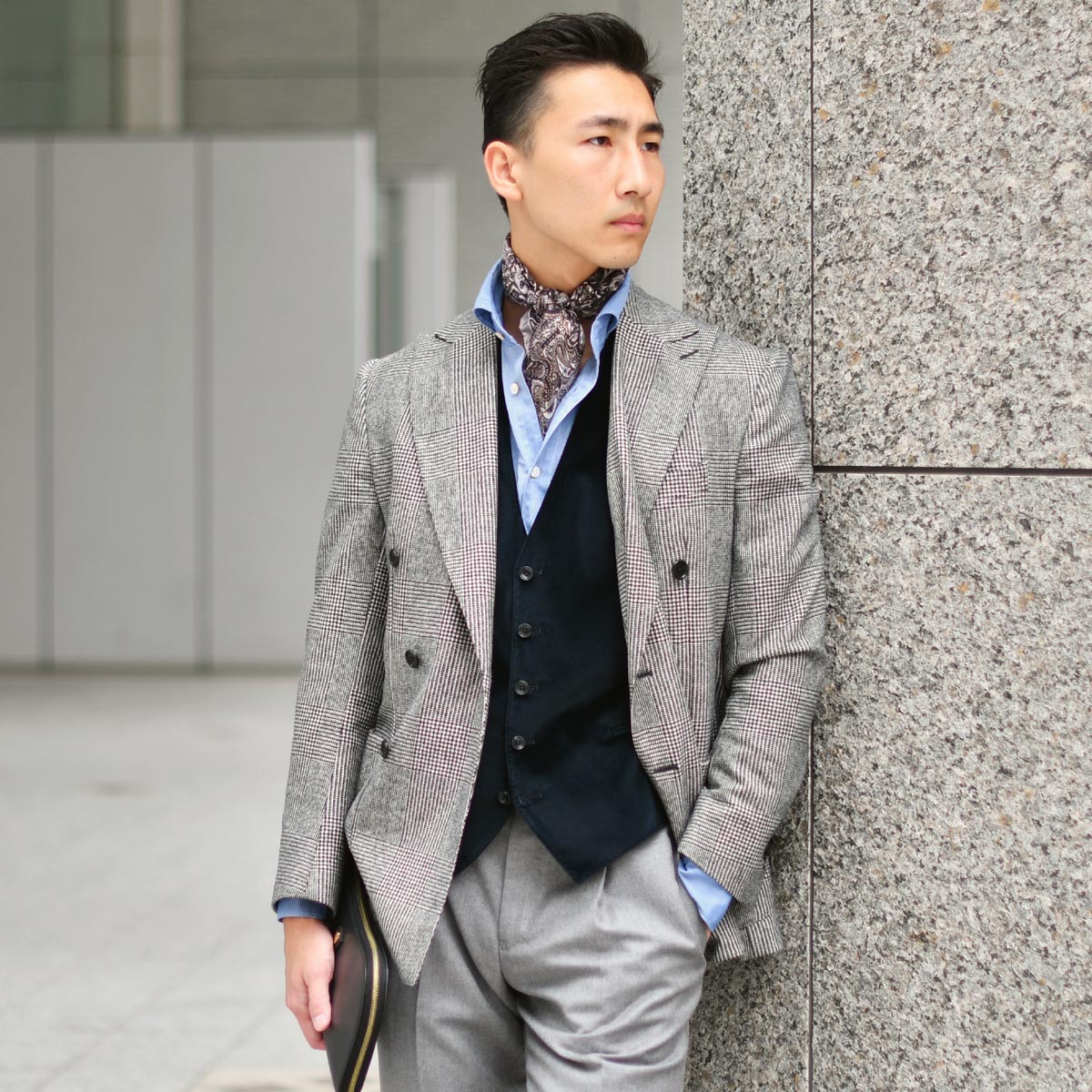 スカーフ＆ジレでドレスUP！De Petrillo【デ ペトリロ】ダブル