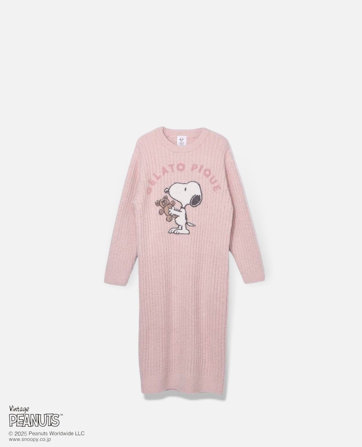 スヌーピー ワンピース ピンク ルームウェア｜ジェラートピケ / gelato