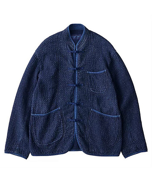 SASHIKO CHINESE JACKET BLUE | PORTER