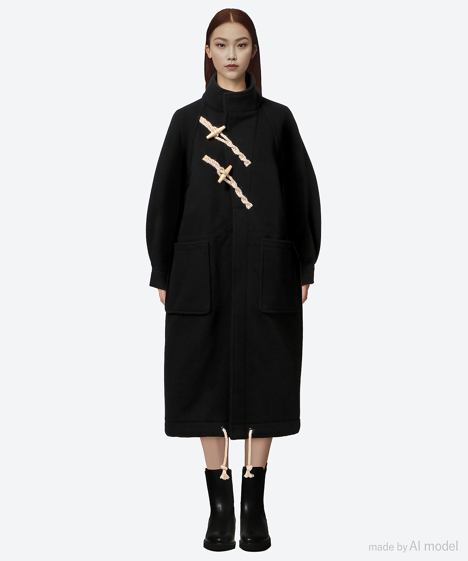 DOUBLE FACE DUFFEL COAT 17473 | HYKE