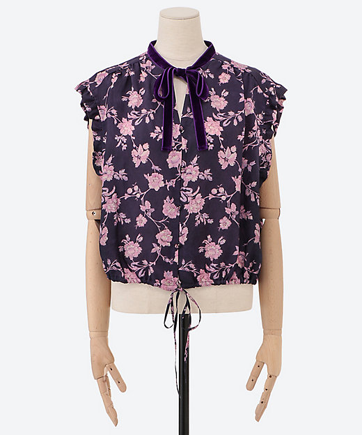 ブラウス 5rooms flower cupra print