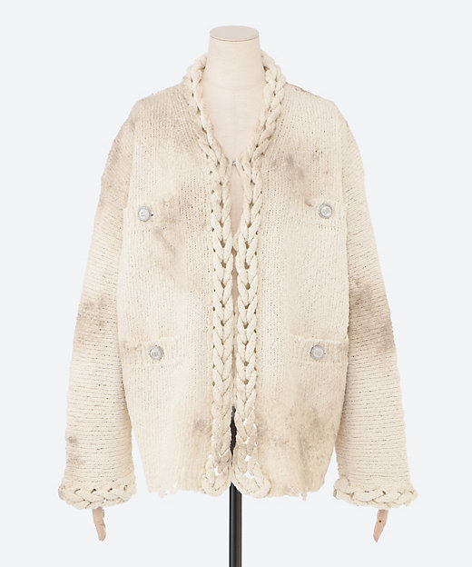 CHAINED SLASH KNIT CARDIGAN 6S