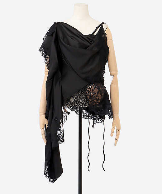 JUNYA WATANABE ブラック レース襟ブラウス JUNYA WATANABE ブラック