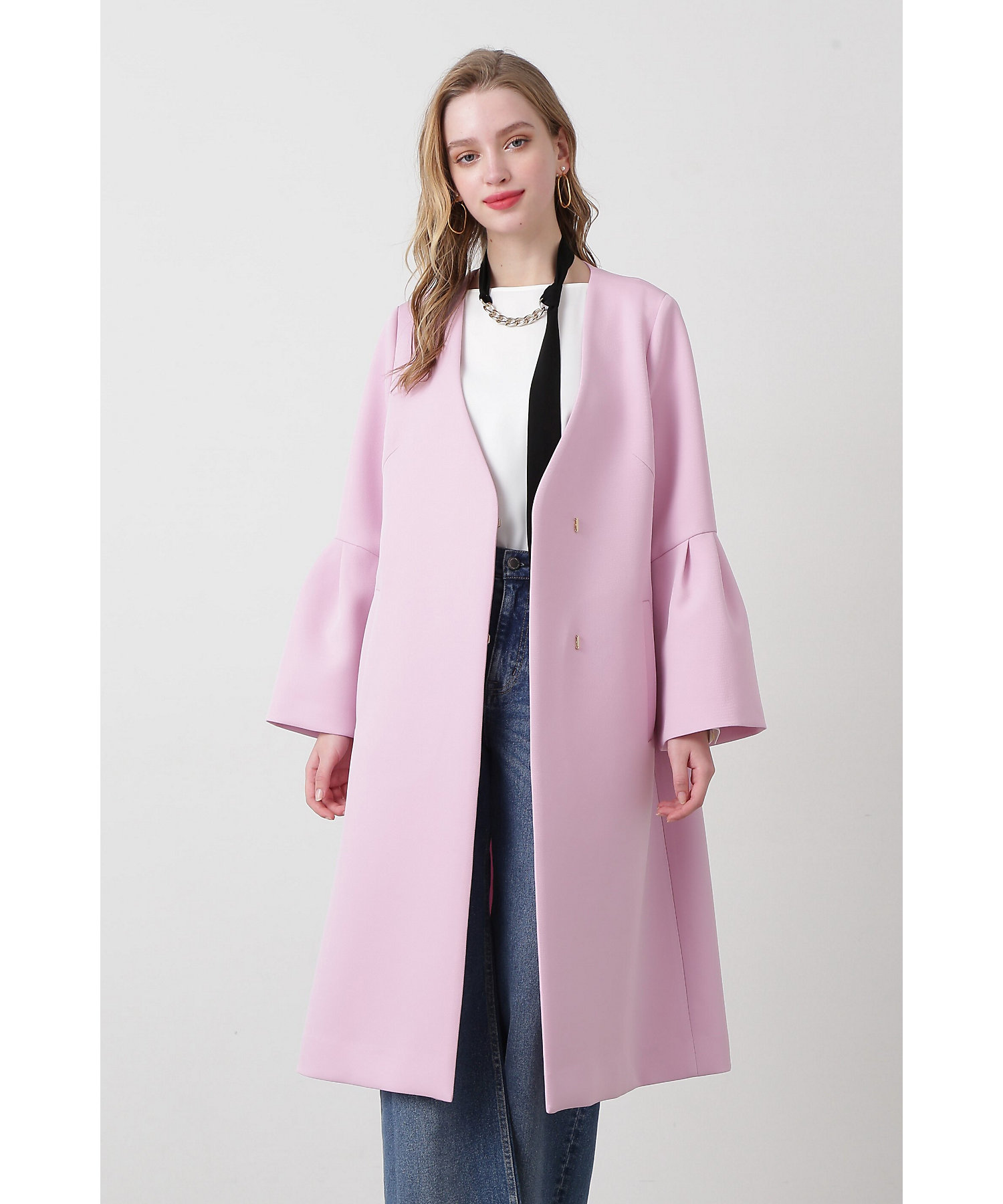 ◇三重織ツイルベルスリーブコート（0315151103