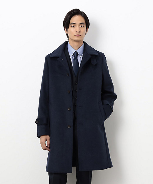 ハイブリッド ウールビーバー ステンカラーコート（4720WM08