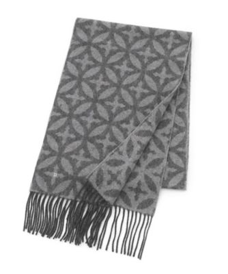 オーバーラップサークル モノトーンカシミヤ100％マフラー