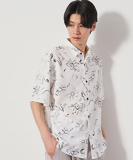 ドライポリプリント半袖シャツ 洗える／吸水速乾