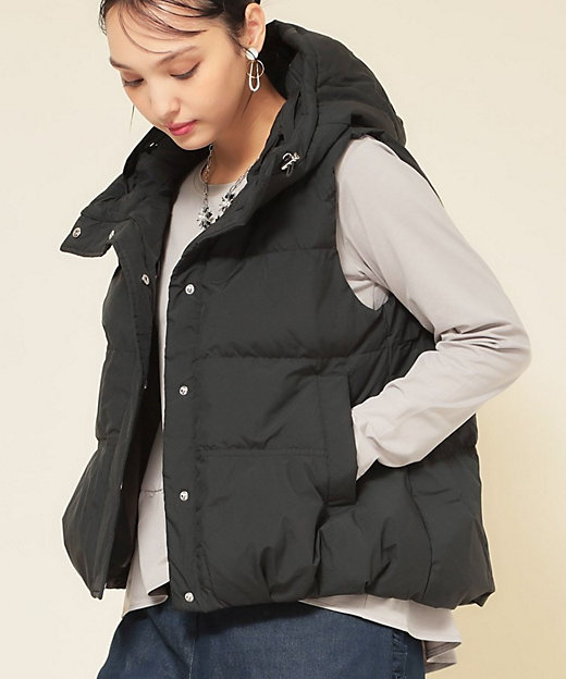 フード付き／2色展開】ダウンベスト（2002528938