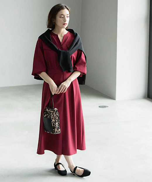 ウールライクフィット＆フレアワンピース【洗濯機OK