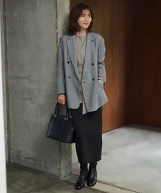 洗える】ビエラチェックテーラード ジャケット（JKWMCW0322